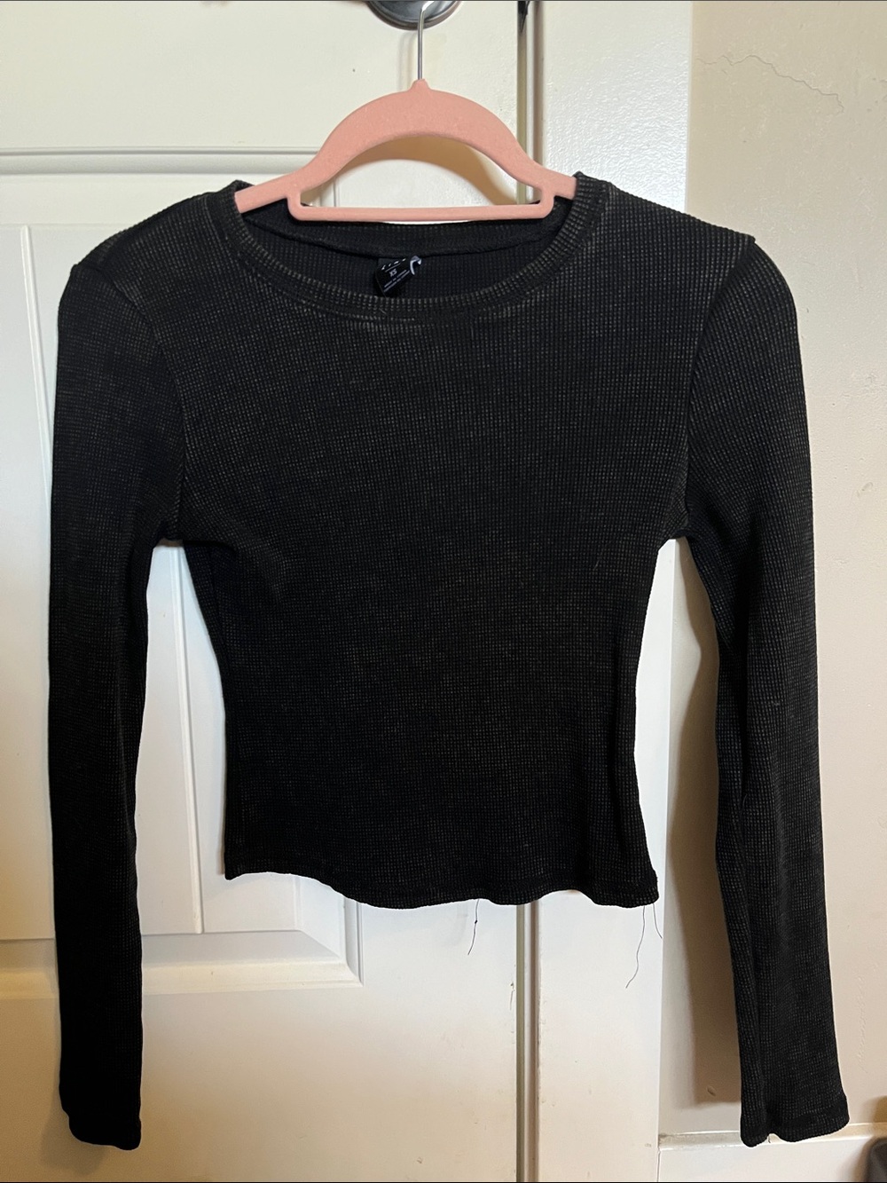 Zine Clothing Black Ribbed Long Sleeve Tee